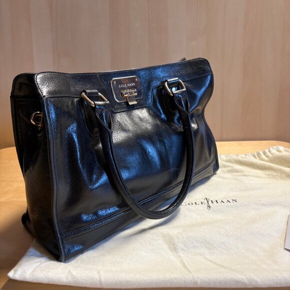 Cole Haan Black leather tote - Picture 2 of 13